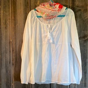 Bohemian white cotton top
